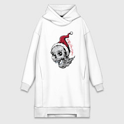 Женское худи-платье Crazy New Year, цвет: белый