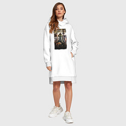 Женское худи-платье STALKER SHADOW OF CHERNOBYL, цвет: белый — фото 2