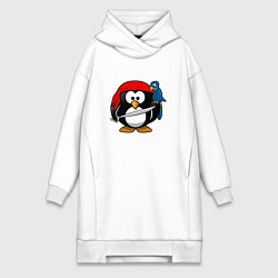 Женская толстовка-платье Пингвин пират