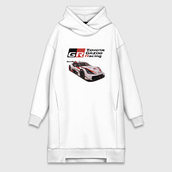 Женское худи-платье Toyota Gazoo Racing Team, Finland, цвет: белый