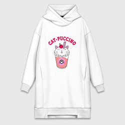 Женское худи-платье Pink CatPuccino, цвет: белый