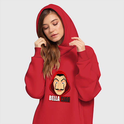 Женская толстовка-платье Белла Чао / Красный – фото 3