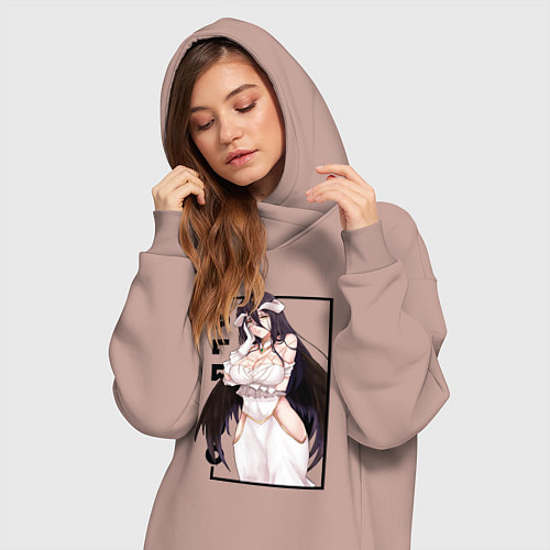 Женская толстовка-платье Альбедо Albedo Повелитель / Пыльно-розовый – фото 3