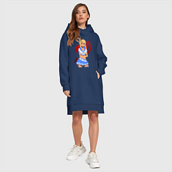 Женское худи-платье Хвост Люси, цвет: тёмно-синий — фото 2