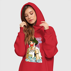 Женское худи-платье Angry princess, цвет: красный — фото 2