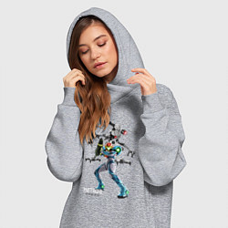 Женское худи-платье САМУС АРАН и ЭММИ, цвет: меланж — фото 2