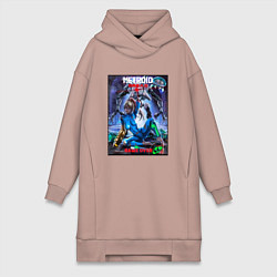 Женское худи-платье Poster Game Over Metroid Dread, цвет: пыльно-розовый