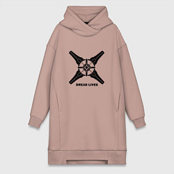 Женская толстовка-платье Black Dread lives