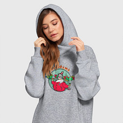 Женское худи-платье X-mas Futurama, цвет: меланж — фото 2