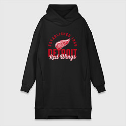 Женская толстовка-платье Detroit Red Wings Детройт Ред Вингз