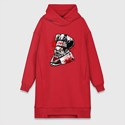 Женское худи-платье DOTA 2 ПУДЖ PUDGE, цвет: красный