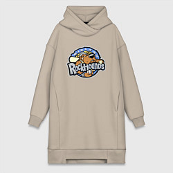 Женское худи-платье Midland Rockhounds - baseball team, цвет: миндальный