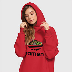 Женское худи-платье Лапша Рамен Ramen, цвет: красный — фото 2