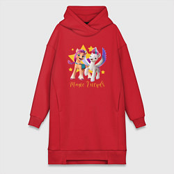 Женское худи-платье Magic Pony Friends, цвет: красный