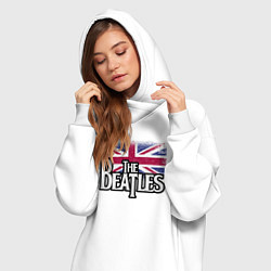 Женское худи-платье The Beatles Great Britain Битлз, цвет: белый — фото 2