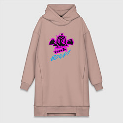 Женское худи-платье Аркейн 06, цвет: пыльно-розовый
