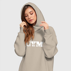 Женское худи-платье GYM- образ жизни, цвет: миндальный — фото 2