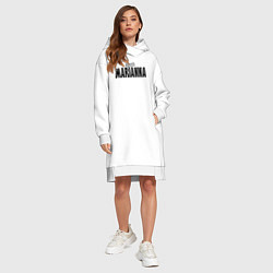 Женское худи-платье Нереальная Марианна, цвет: белый — фото 2