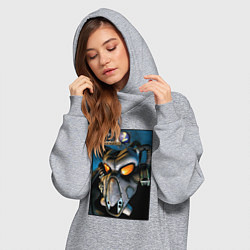 Женское худи-платье Сypress hill, цвет: меланж — фото 2