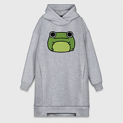 Женское худи-платье Frog Lucky, цвет: меланж