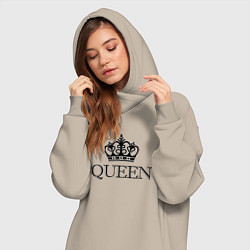 Женское худи-платье QUEEN ПАРНЫЕ Королева, цвет: миндальный — фото 2