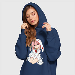 Женское худи-платье Furry anime, цвет: тёмно-синий — фото 2