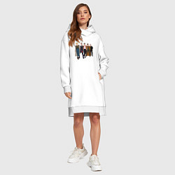 Женское худи-платье Джоди Уиттакер 2022, цвет: белый — фото 2