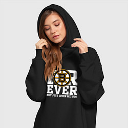 Женское худи-платье FOREVER NOT JUST WHEN WE WIN, Boston Bruins, Босто, цвет: черный — фото 2