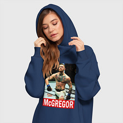 Женское худи-платье Конор МакГрегор McGregor, цвет: тёмно-синий — фото 2