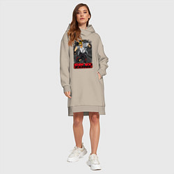 Женское худи-платье Sketch jump, цвет: миндальный — фото 2