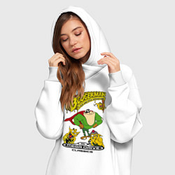 Женское худи-платье Booger boy, цвет: белый — фото 2