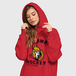 Женское худи-платье OTTAWA SENATORS ОТТАВА СЕНАТОРЗ, цвет: красный — фото 2