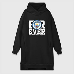 Женское худи-платье Manchester City FOREVER NOT JUST WHEN WE WIN Манче, цвет: черный