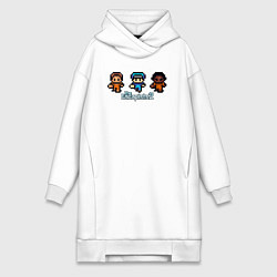 Женское худи-платье Characters The Escapists 2, цвет: белый