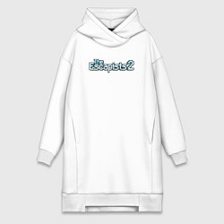 Женское худи-платье The Escapists 2 logotype, цвет: белый