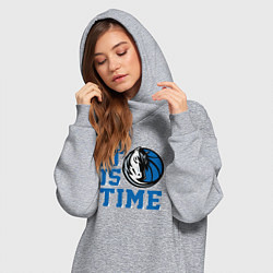 Женское худи-платье It Is Dallas Mavericks Time Даллас Мэверикс, цвет: меланж — фото 2