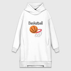 Женское худи-платье Game Basketball, цвет: белый