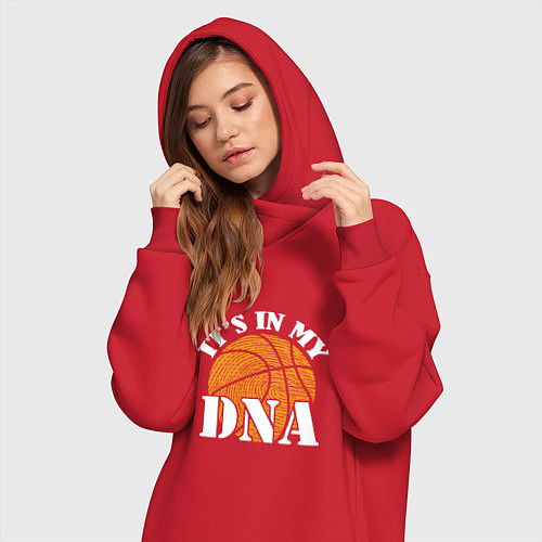 Женская толстовка-платье ДНК Баскетбол / Красный – фото 3