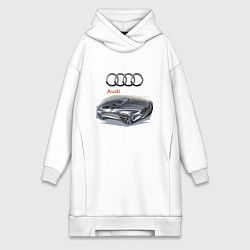 Женское худи-платье Audi Concept, цвет: белый