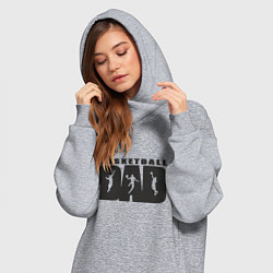 Женское худи-платье Dad Basketball, цвет: меланж — фото 2