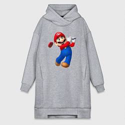 Женская толстовка-платье Марио - крутейший гольфист Super Mario