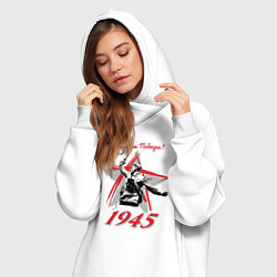 Женское худи-платье 9 мая - День Победы, цвет: белый — фото 2