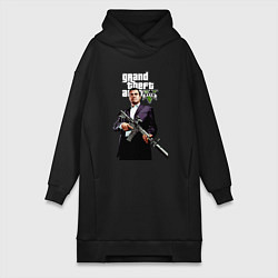 Женское худи-платье GTA 5 Mafia, цвет: черный