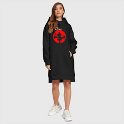 Женское худи-платье Силуэт Рокси, цвет: черный — фото 2