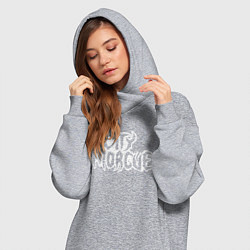 Женское худи-платье ZillaKami x SosMula City Morgue Logo, цвет: меланж — фото 2