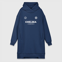 Женское худи-платье Chelsea Форма Чемпионов, цвет: тёмно-синий
