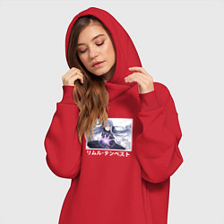 Женское худи-платье Малышка Римуру, цвет: красный — фото 2