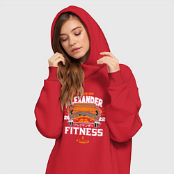 Женское худи-платье АЛЕКСАНДР ЖЕЛЕЗНЫЙ КУЛАК ELDEN RING, цвет: красный — фото 2