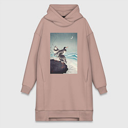 Женское худи-платье Snipes at the Shore, цвет: пыльно-розовый