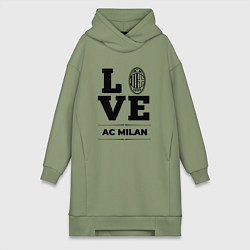 Женское худи-платье AC Milan Love Классика, цвет: авокадо
